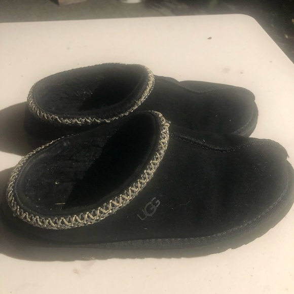 UGG Tasman II Women’s Black Suede Slide In Slippers Size 8 - Picture 1 of 3